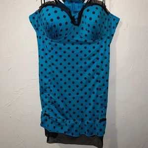 SUPER CUTE teal and polka lingerie!